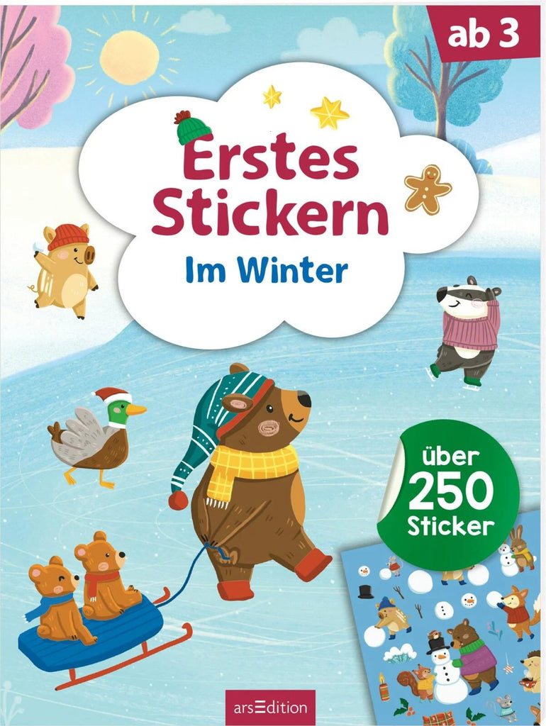 Erstes Stickern Im Winter – Stickerbuch für Kinder ab 3 Jahren
