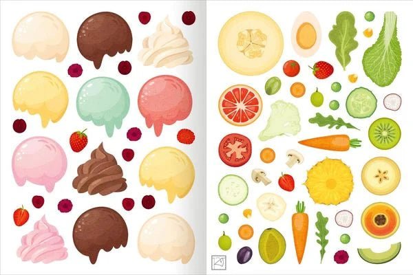 Erstes Stickern Lieblingsessen – Beschäftigung für Kinder ab 3 Jahren
