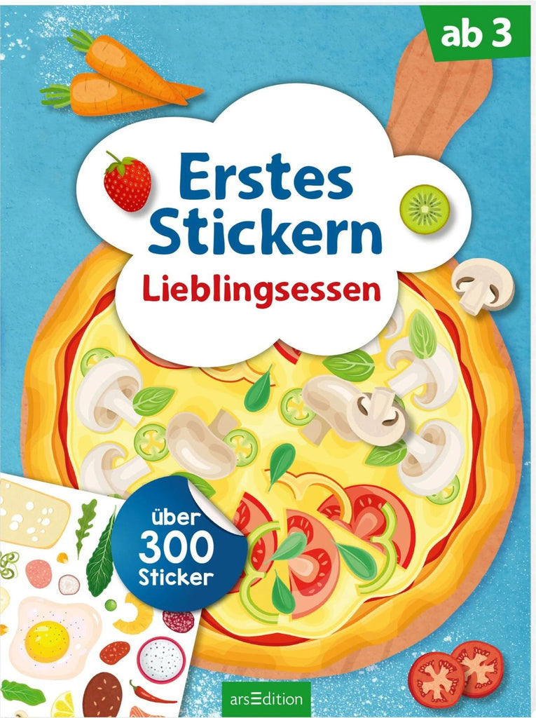 Erstes Stickern Lieblingsessen – Stickerbuch mit über 300 Stickern
