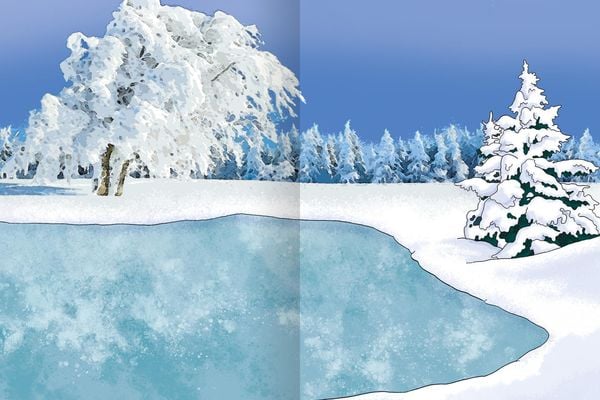 Kreatives Stickerbuch Winterzeit mit 14 Szenen
