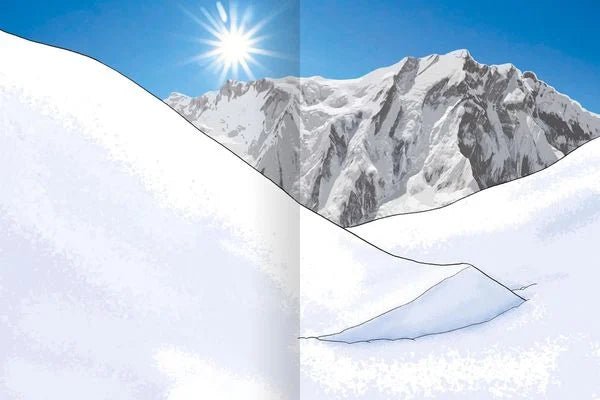 Kinder-Stickerbuch mit Winterlandschaften und Tieren
