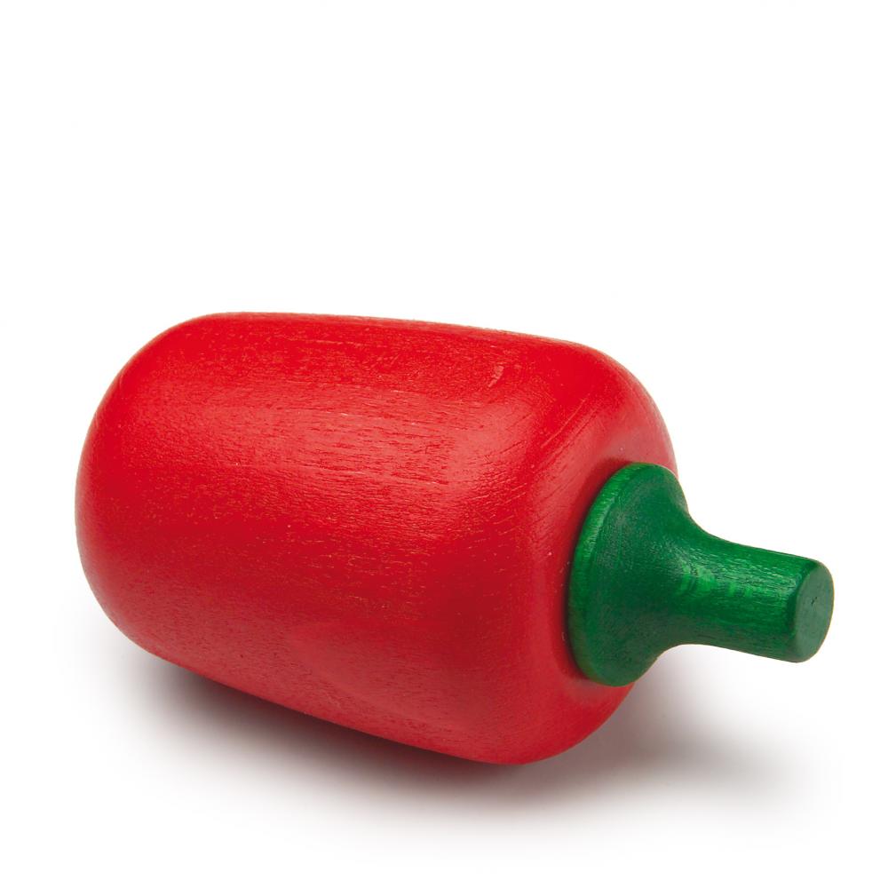 Rote Paprika aus Holz Erzi Kinderküche Zubehör