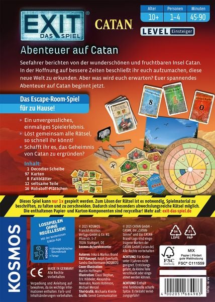 Escape-Game mit Decodierscheibe und Inselrätseln