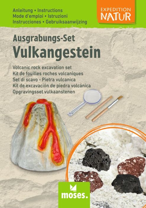 Booklet mit Vulkangestein-Wissen im Set von Expedition Natur für Kinder ab 6 Jahren