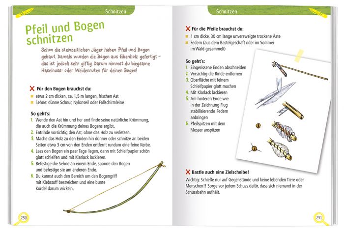 Kindgerechtes Outdoor-Buch mit Linealfunktion und Lesezeichen