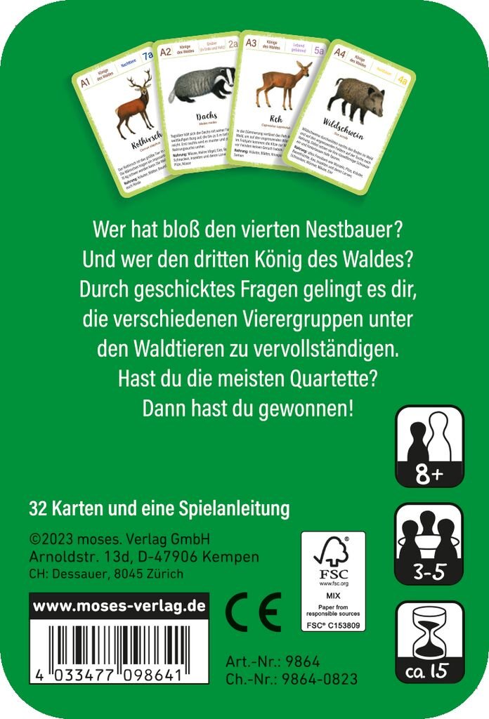 Expedition Natur Kartenspiel Waldtiere ab 8 Jahren von moses