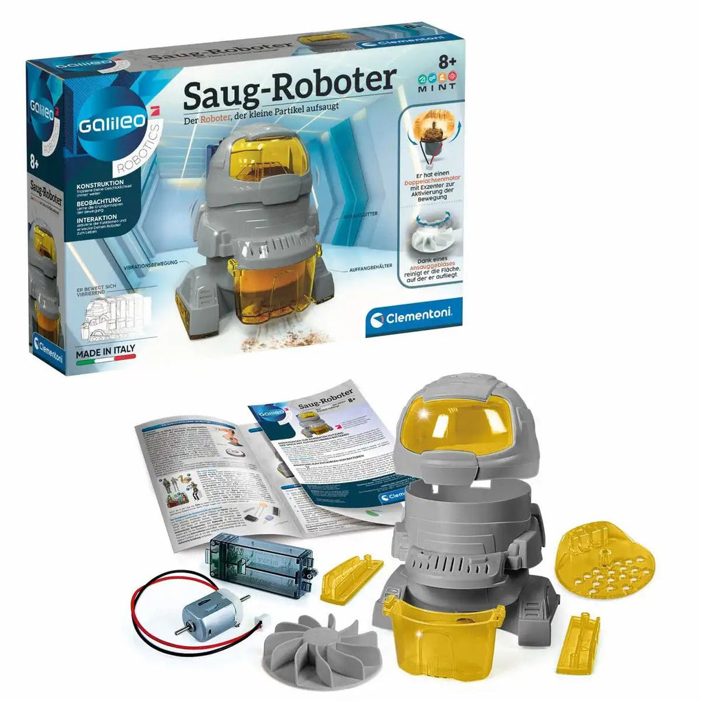 Clementoni Galileo Saug‑Roboter Experimentierkasten ab 8 Jahren Robotik