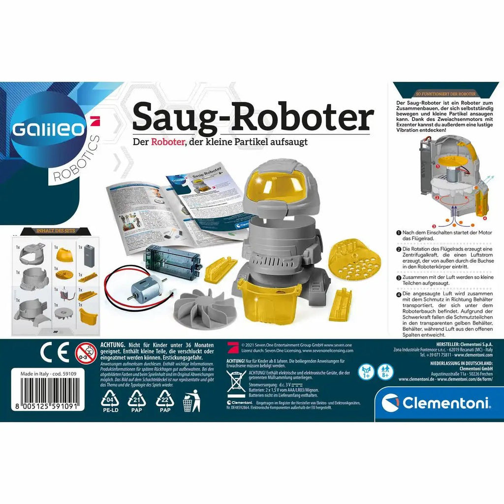 Galileo Saug Roboter Bausatz Clementoni ab 8 Jahre Technikset