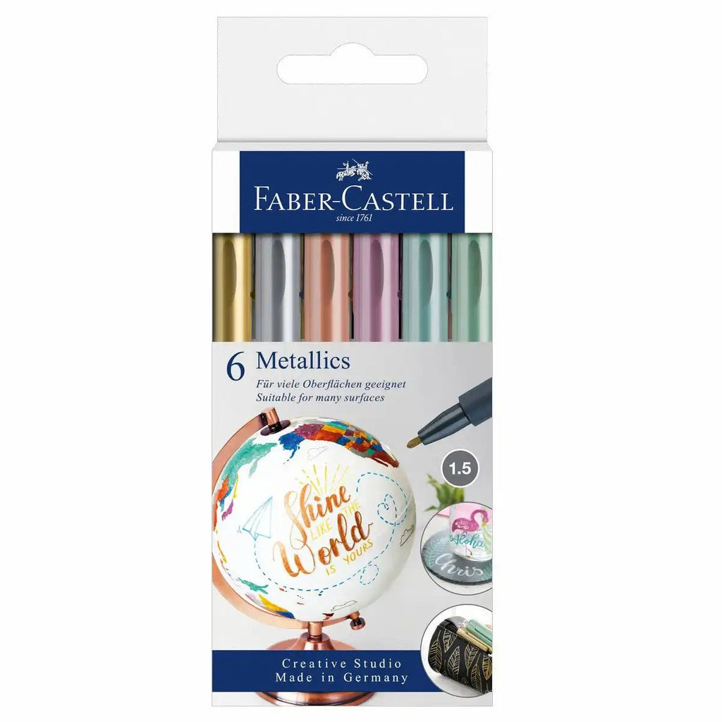 Faber‑Castell Metallics Marker Set 6 Farben
