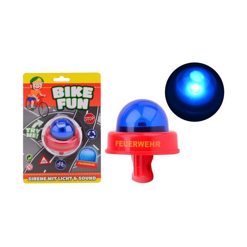 Feuerwehrsirene Fahrradklingel  Mit Blinklicht