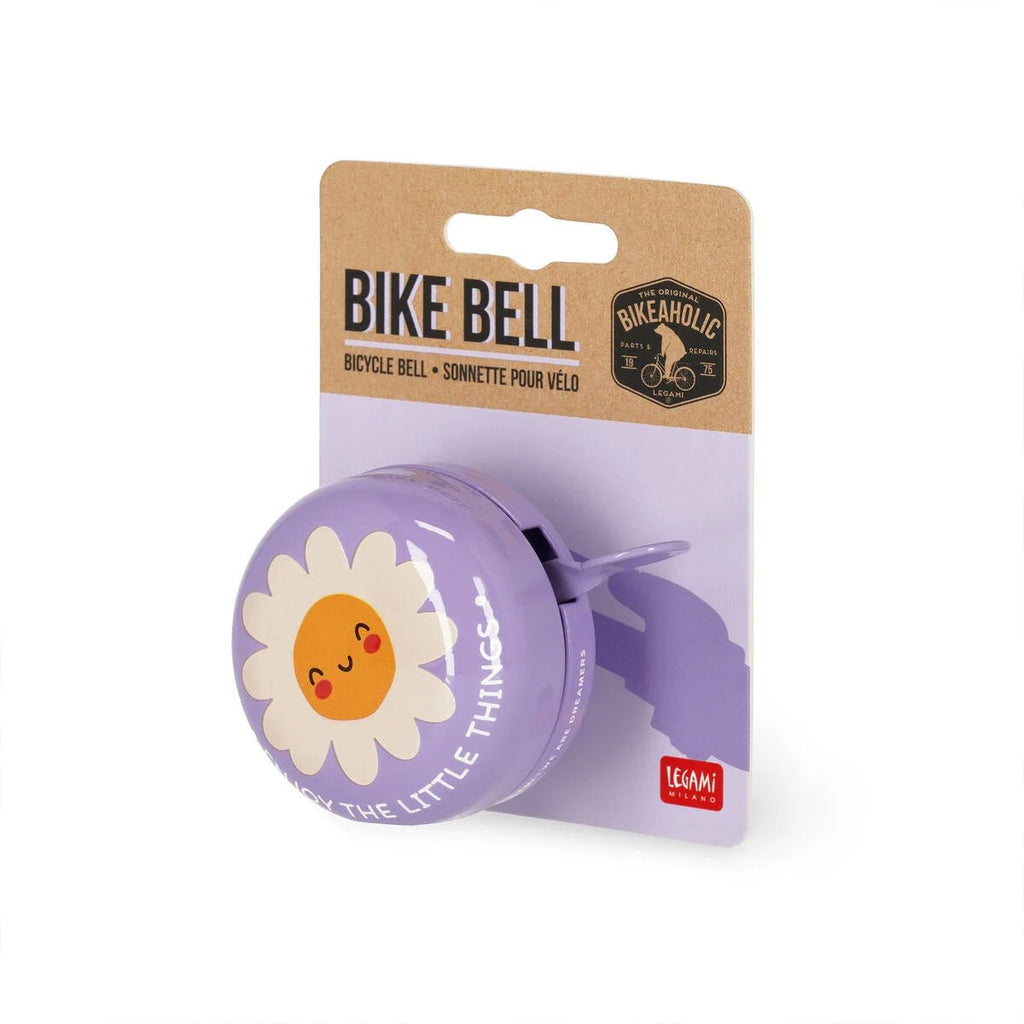 Fahrradklingel mit Daisy Motiv Metall Ø 5,5 cm langlebig und auffällig