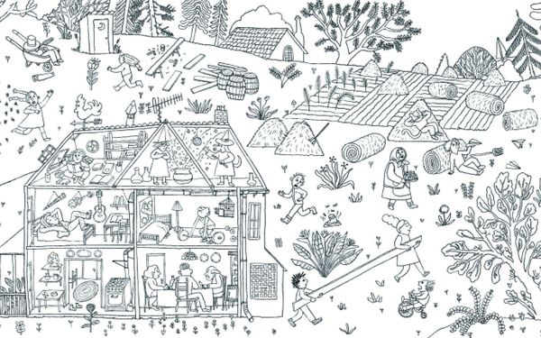 Fantastischer Wald Malbuch mit Tieren, Musik und Waldmotiven zum Ausmalen