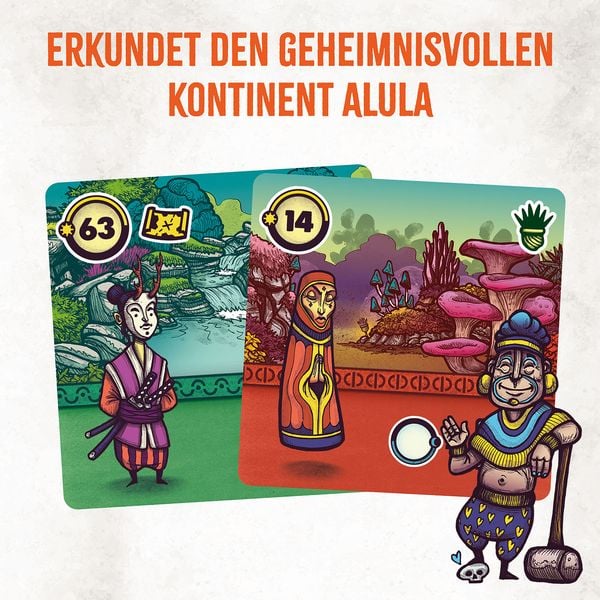 Faraway Spielkarten mit farbenfrohem Design