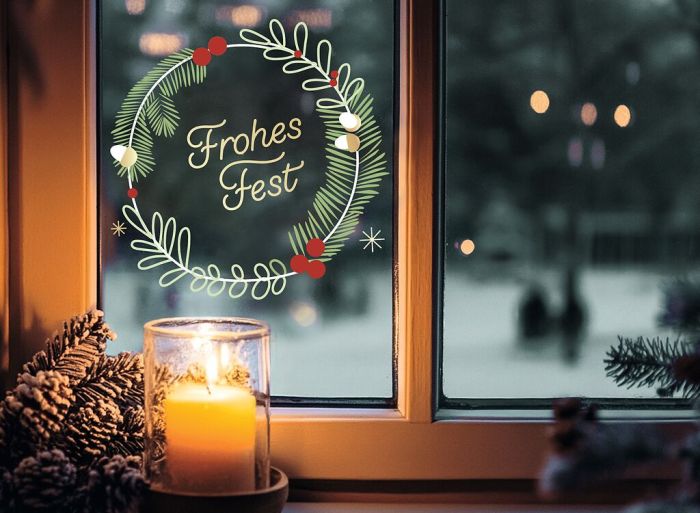Metallic Fensterstifte 3 Marker + Kreidemarker Weihnachten
