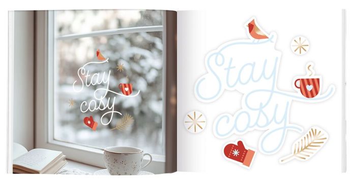 Winterwunder Fenster Sticker Buch für Kinder

