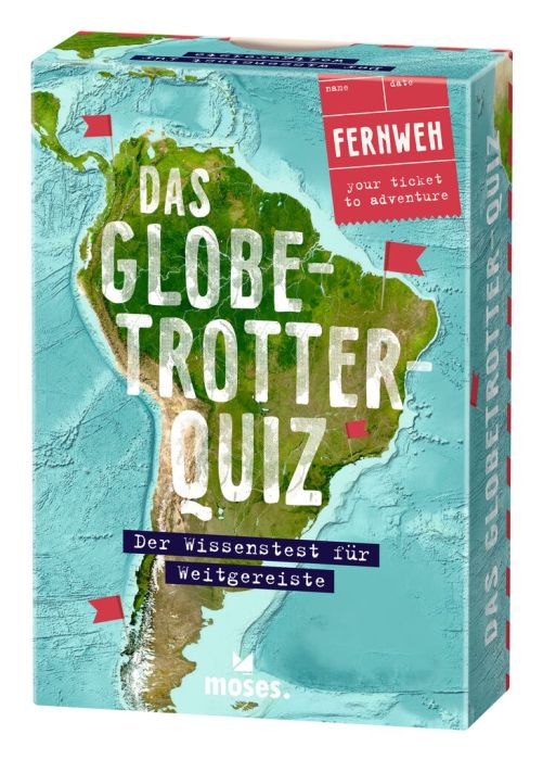 Globetrotter-Quiz – Kartenset für Kinder ab 14 mit Fragen zur Welt und Karte