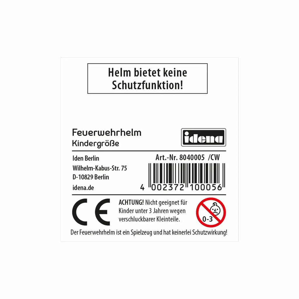 realistisches Feuerwehrkostüm Accessoire Helm Kinder gelb schwarz grau