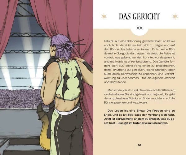 Komplettes Set aus Tarotkarten, Buch und Verpackung
