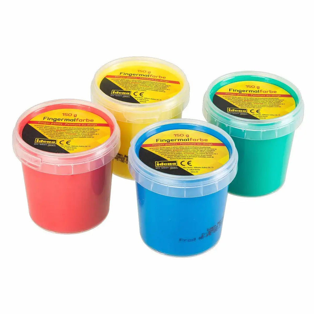 Idena Fingerfarben schnell trocknend und mischbar Mix-Set 4 Farben