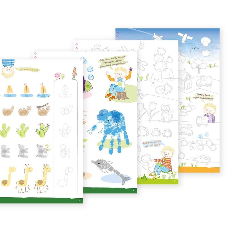 Bastelbuch Kinder Fingerstempel 3 bis 6 Jahre