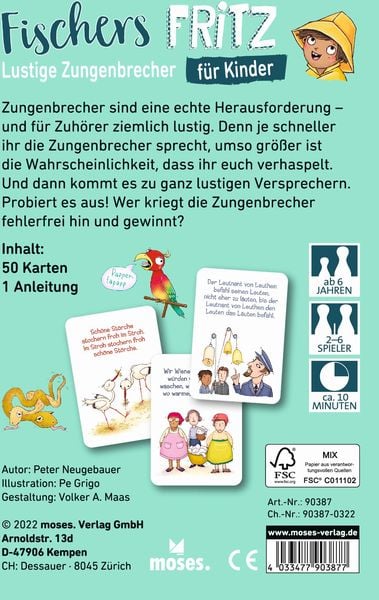 Fischers Fritz (Spiel) lustige Zungenbrecher für Kinder - Moses