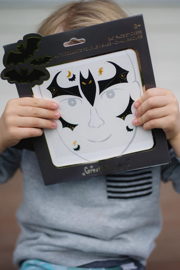 Glitter Bat Gesicht Aufkleber Halloween ab 3 Jahren