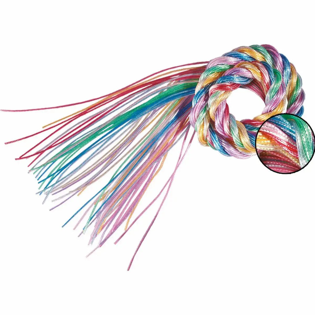 Metallic Scoubidou Schnüre folia 50 Stück farbig mit Glitter