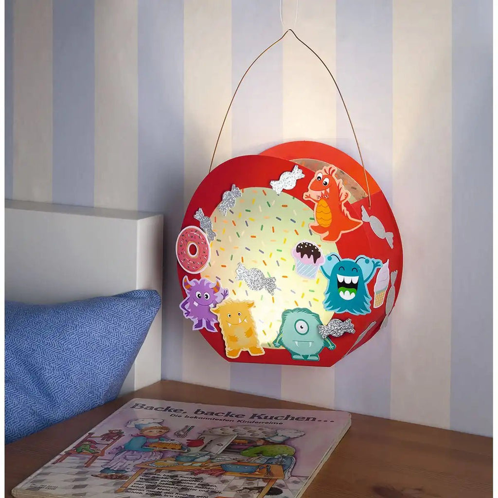 Bastelset Monster Laterne mit LED Licht für Kinder
