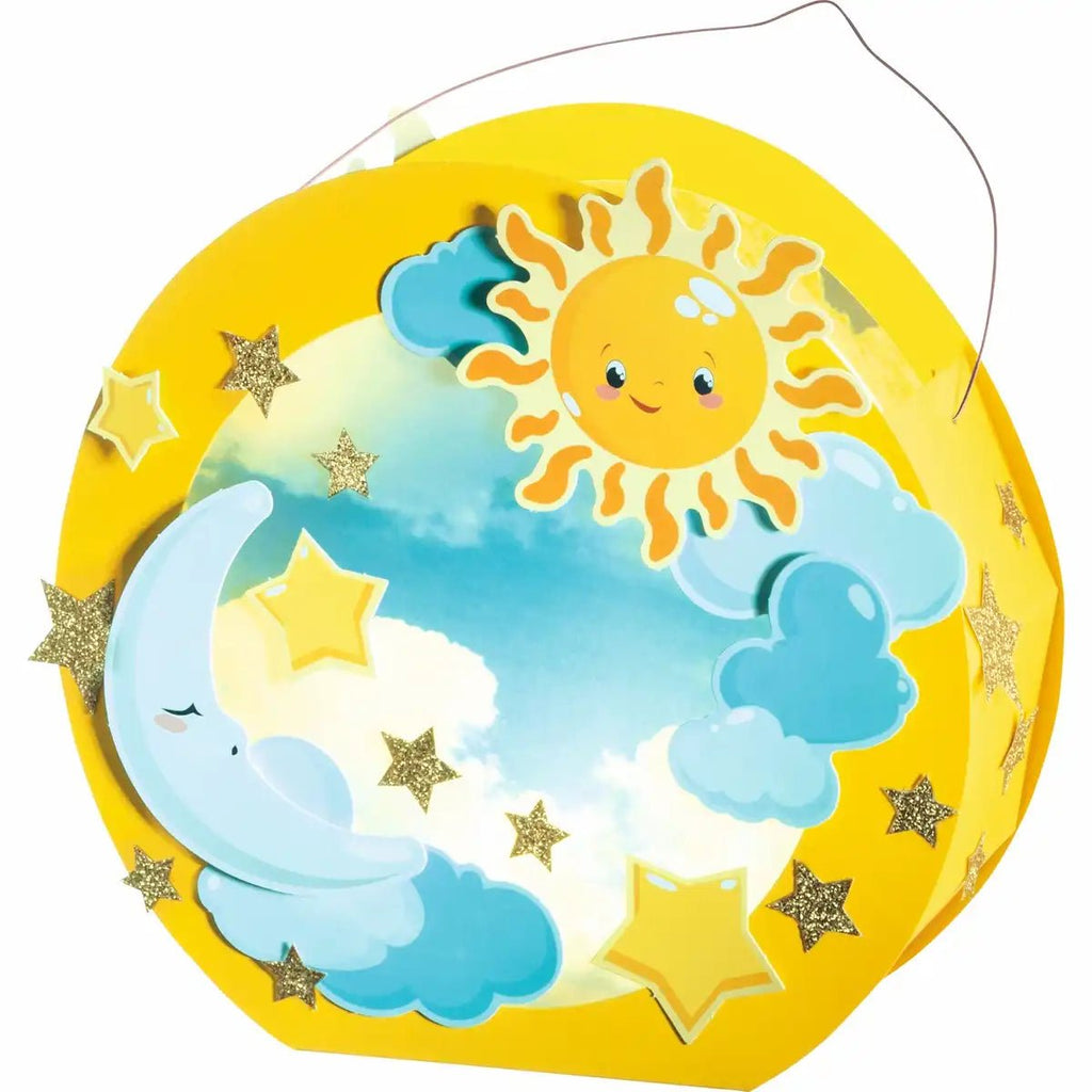 folia Laternen Bastelset Sonne Mond Sterne mit LED-Licht
