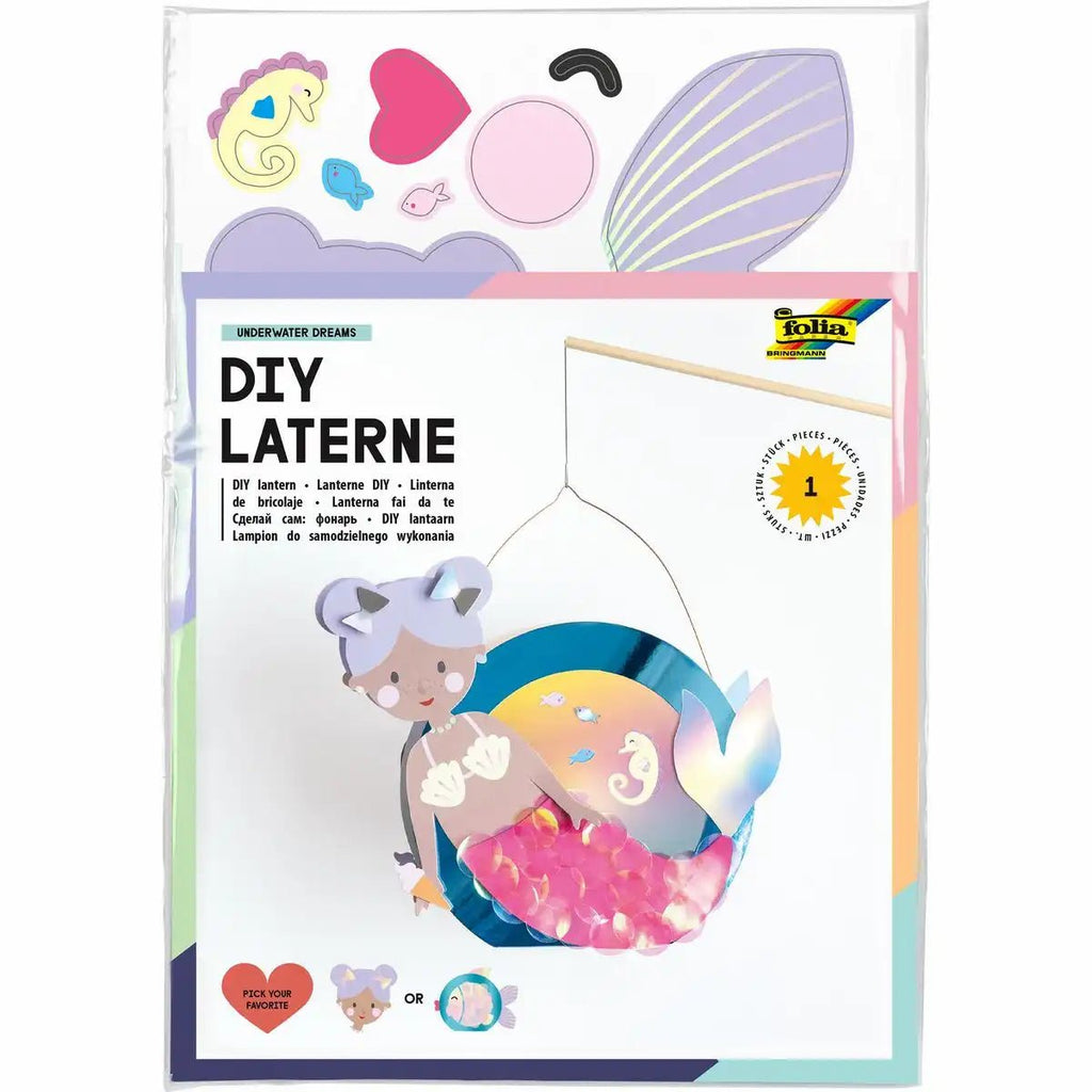 Folia Laternen‑Set Underwater Dreams Meerjungfrau oder Fisch