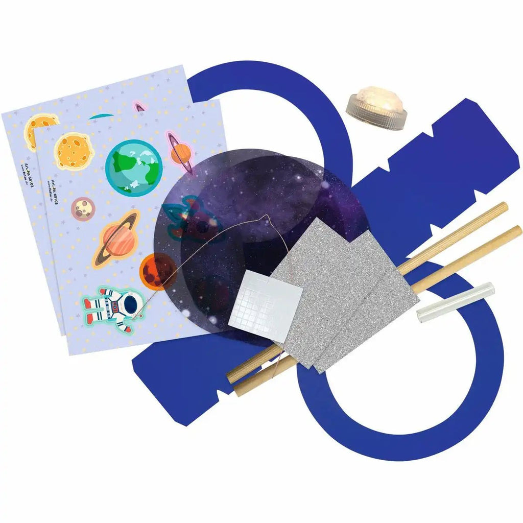 folia Kinderlaterne Weltraum Bastelset mit LED Deko Licht
