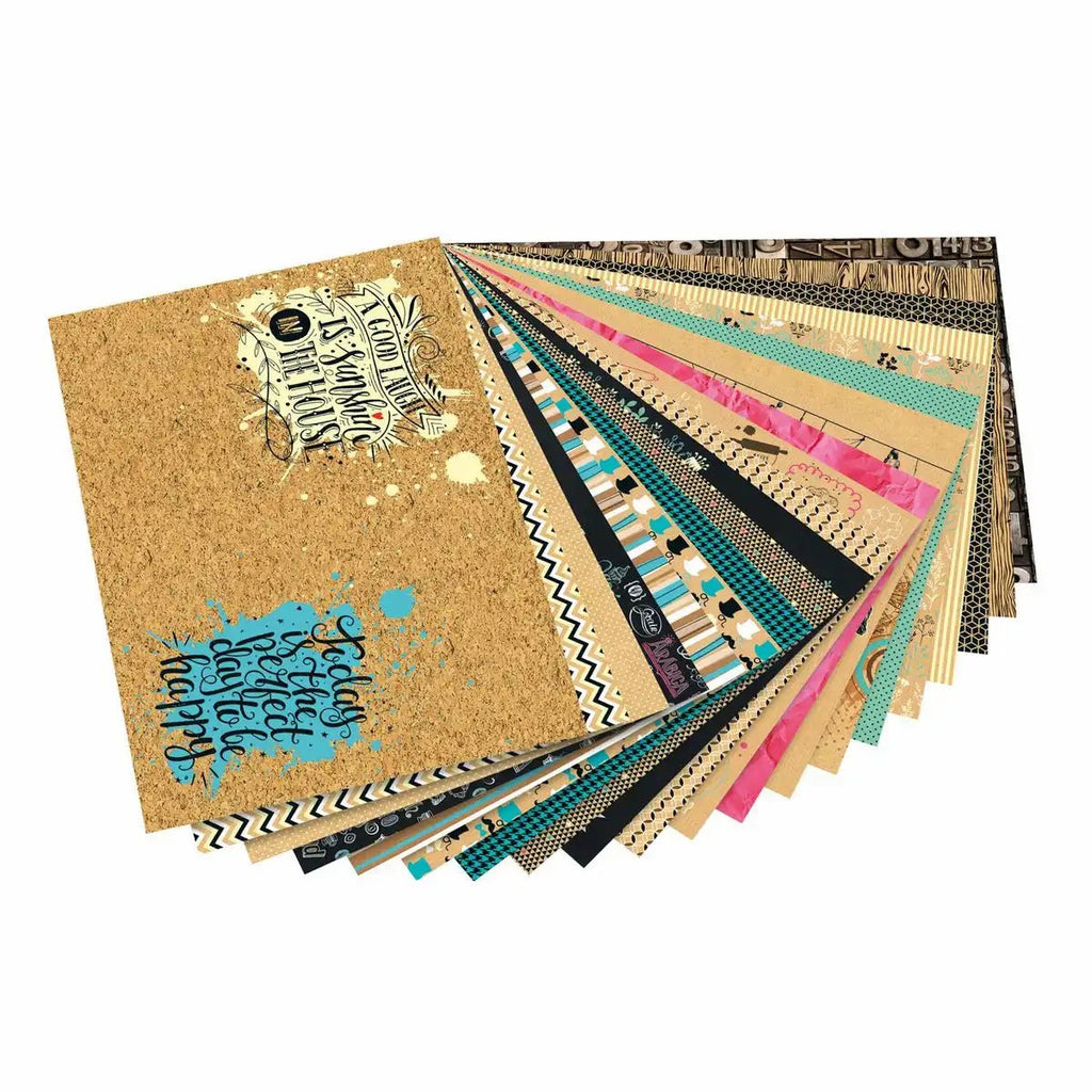 Bastelkartonblock Folia Downtown urbanes Motivpapier 270 g/m²