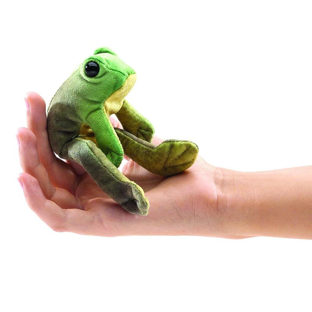 Folkmanis Fingerpuppe Mini sitzender Frosch / Mini Sitting Frog - Folkmanis