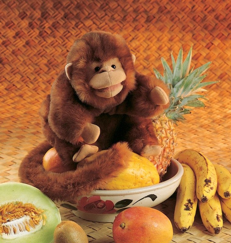 Folkmanis Handpuppe Braunes Äffchen / Monkey - Folkmanis