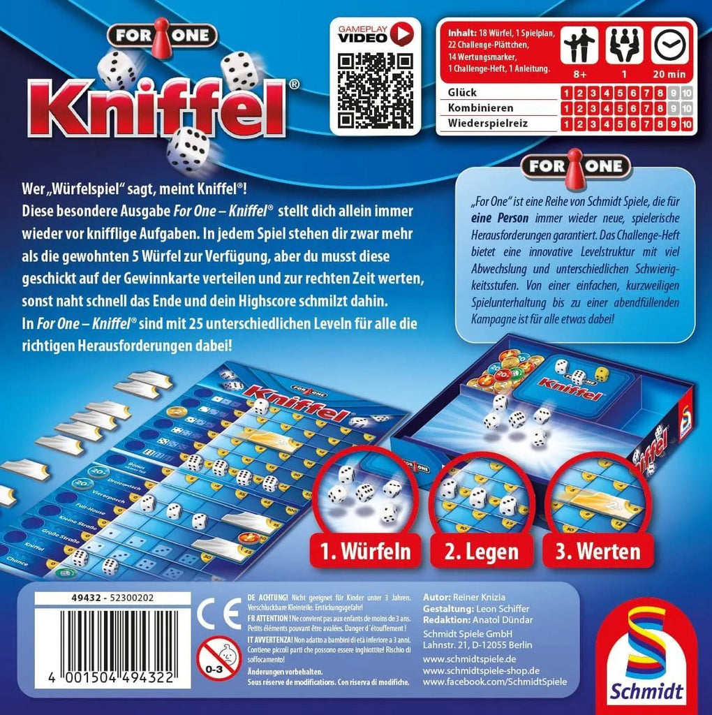 For One – Kniffel®, Familienspiel - Schmidt Spiele