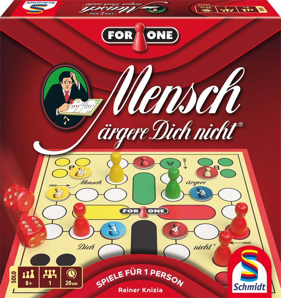For One Mensch ärgere dich nicht Solo-Familienspiel ab 8 Jahren, Knizia-Levelstruktur