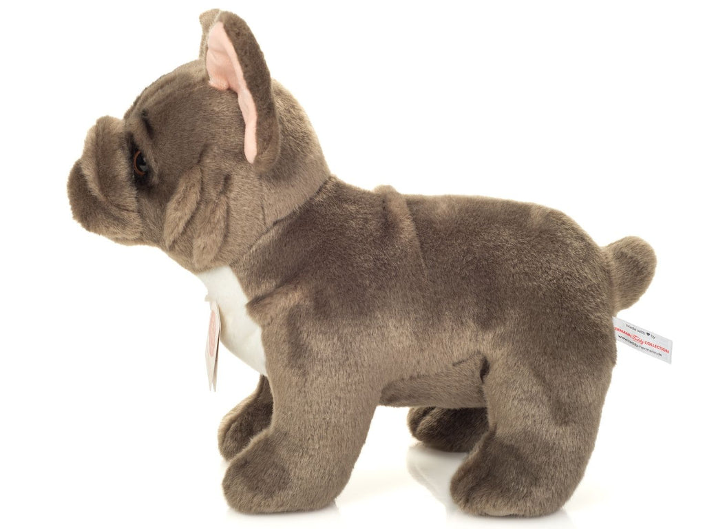 Kuscheltier Französische Bulldogge grau 30 cm stehend TÜV geprüft
