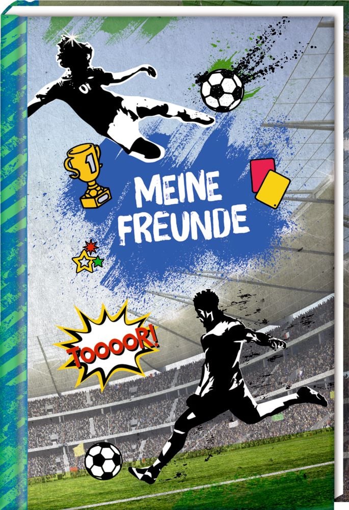 Freundebuch Fußball Meine Freunde mit buntem Cover

