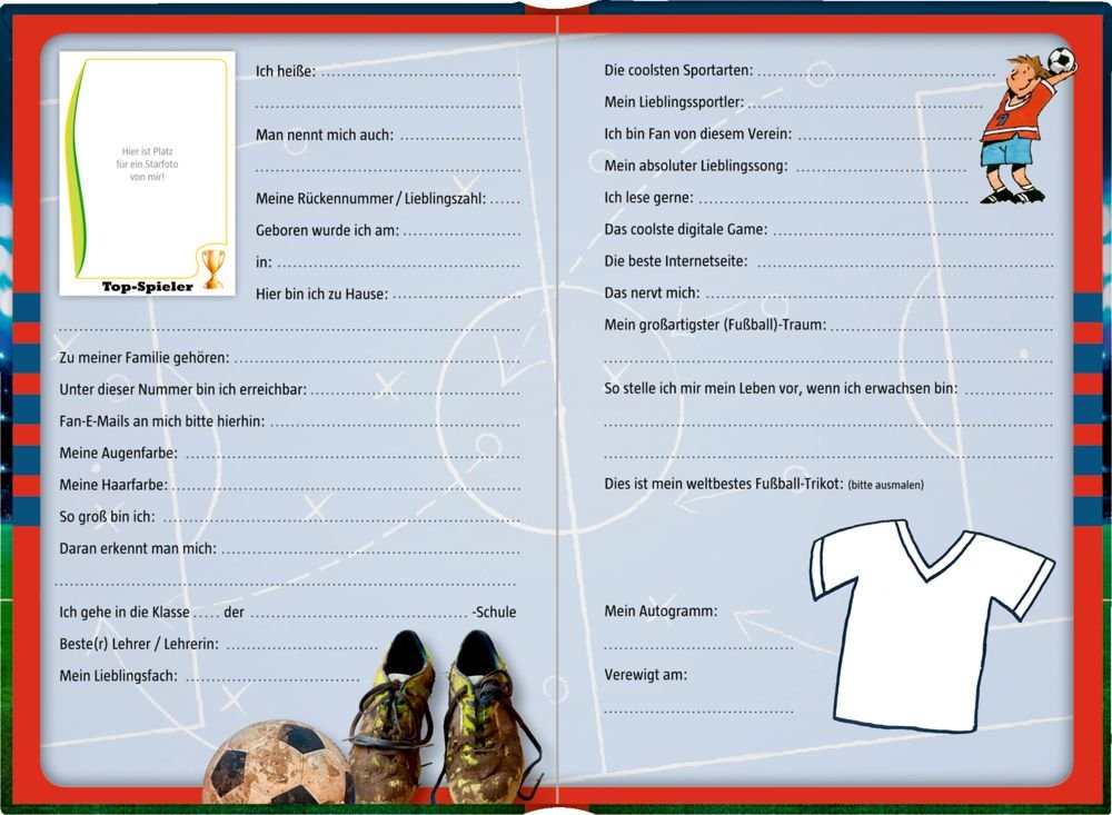 Fußballfreunde Freundebuch für Kinder Coppenrath Verlag