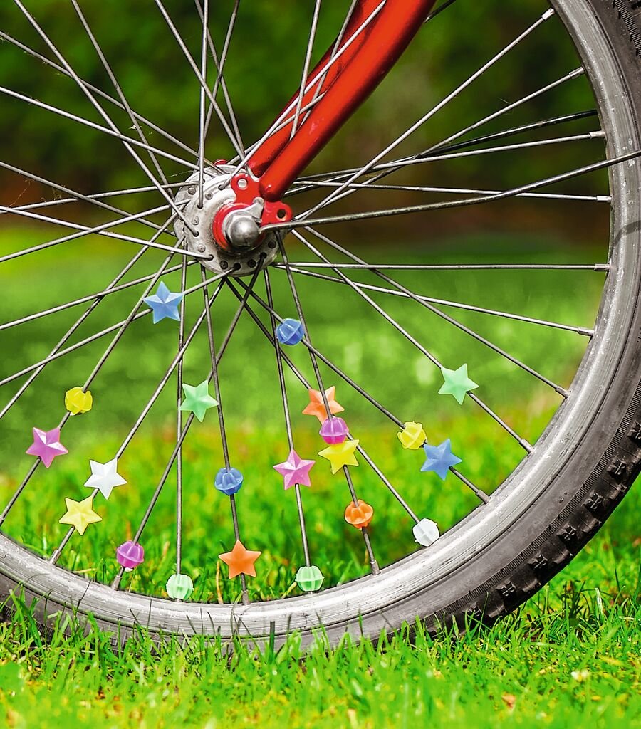 kinderfahrrad zubehör speichen Speichendeko Fahrrad – Bunte Klicker & Sternchen für Kinder