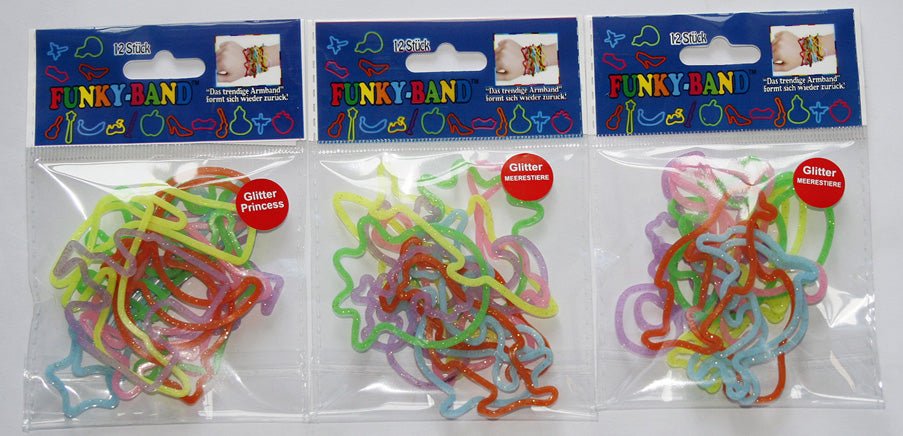 Funky Bands Glitter Armbänder bunt im Polybag ab 3 Jahren