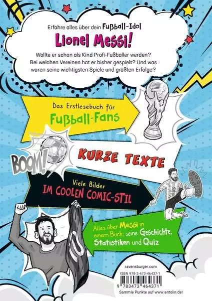 Geschenkidee Kinderbuch Messi Fußball-Stars ab 7 Jahre
