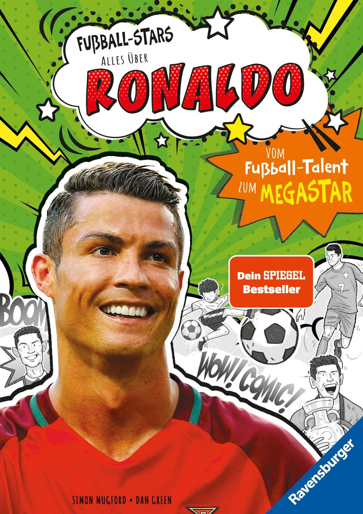 Fußball-Stars Alles über Ronaldo Buchcover mit Cristiano Ronaldo Illustration
