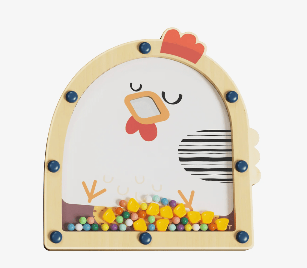 Fütter das Huhn Geschicklichkeitsspiel für Kleinkinder
