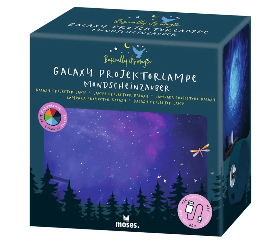 Verpackung Moses Galaxy Projektor – Mondscheinzauber
