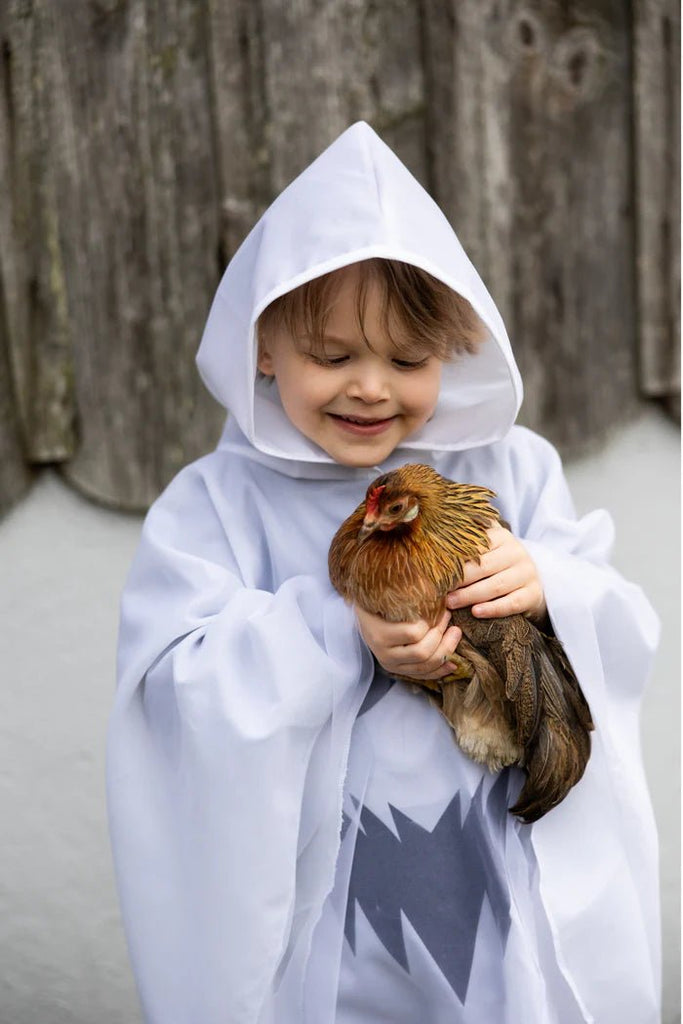 Kinder Halloween Poncho Spooky Ghost 5-6 Jahre