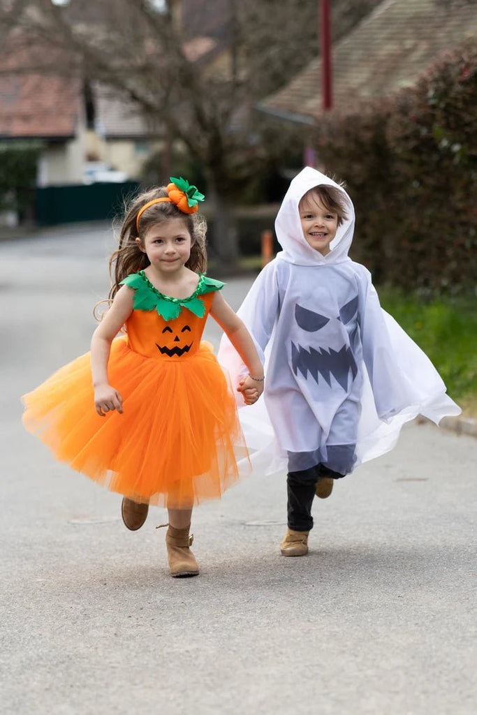 Halloween Geisterkostüm Kinder Poncho 5-6 Jahre