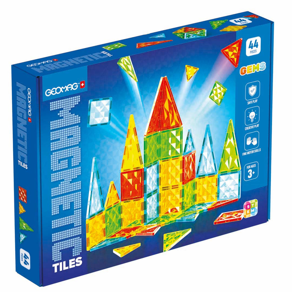 Geomag Magnetic Tiles Gems 44 Teile - Invento