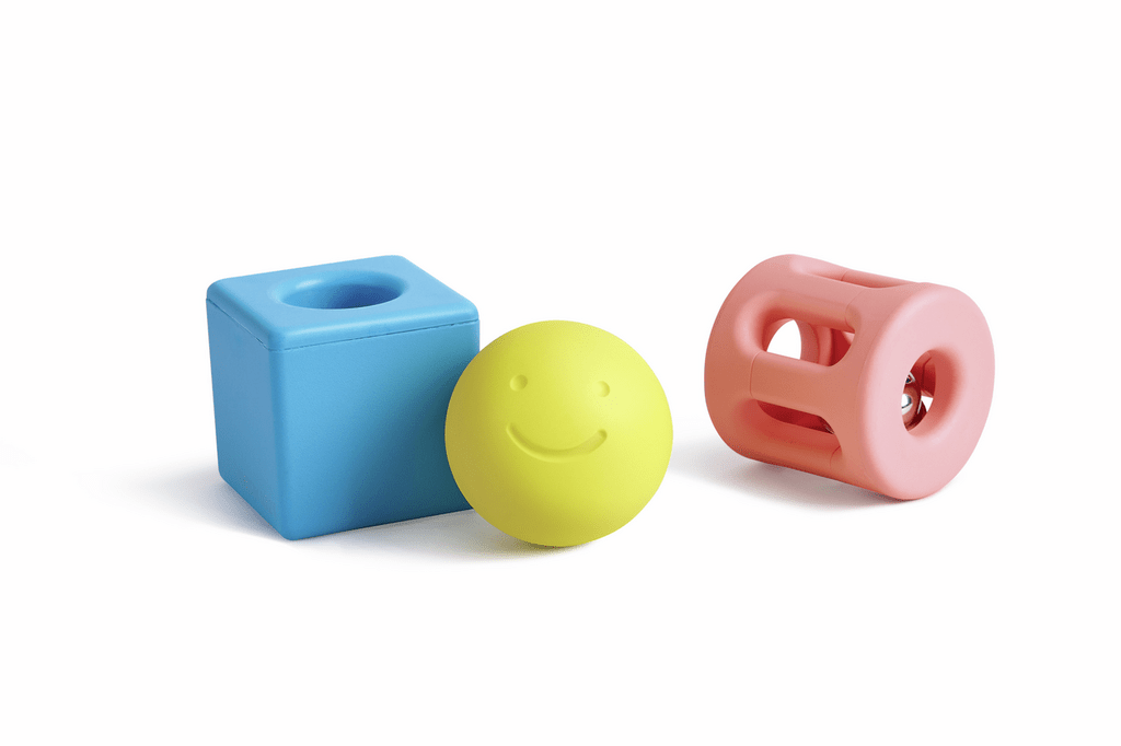 Hape Geometrische Rassel Babyspielzeug aus Reismaterial