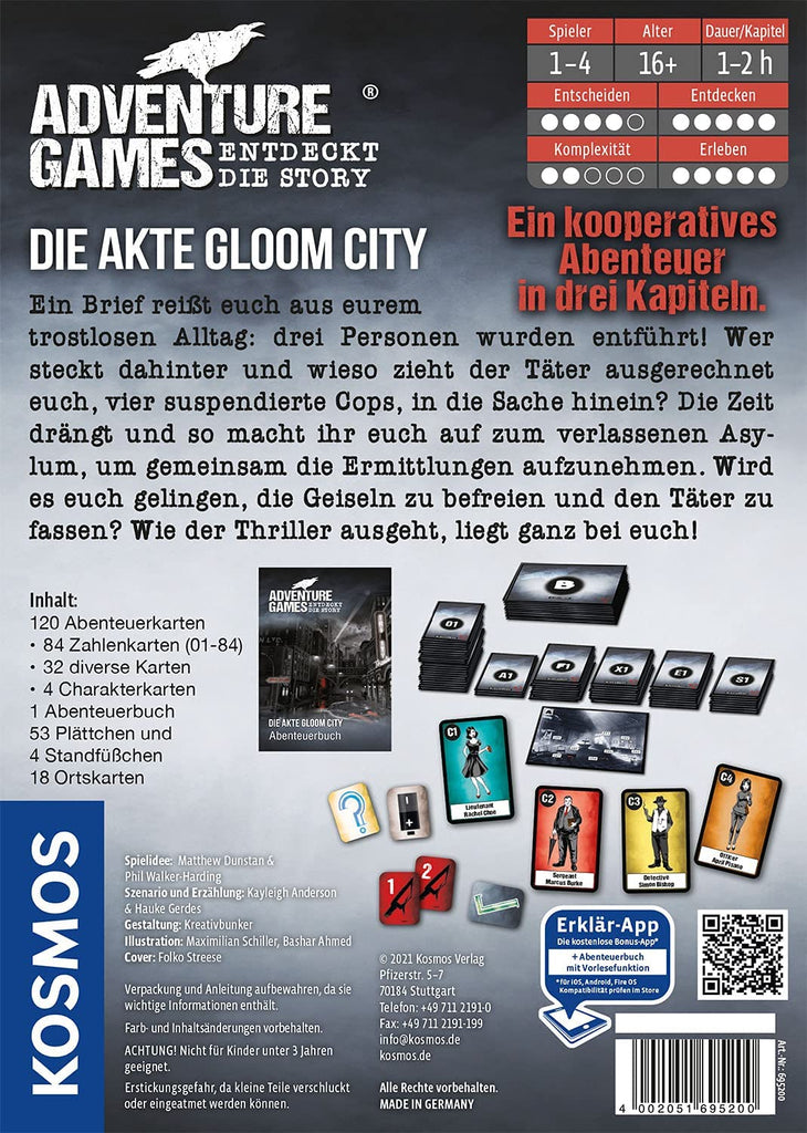 Gesellschaftsspiel - Adventure Games: Die Akte Gloom City - Kosmos